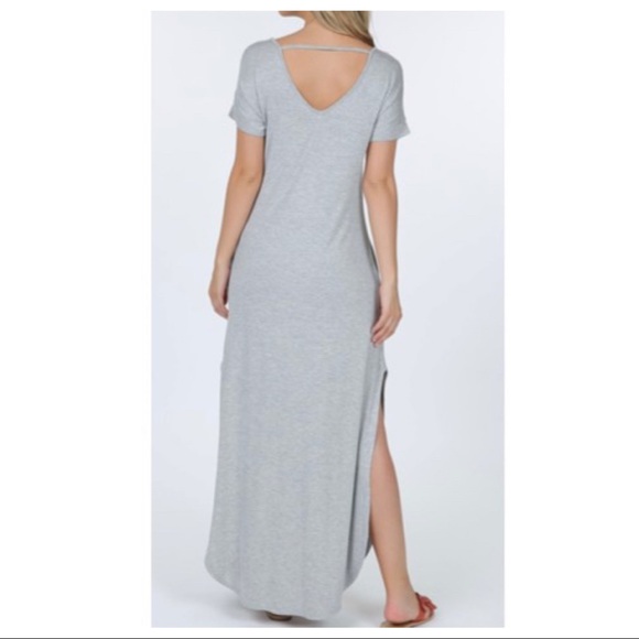 BLACK BEST LOOSE FIT SIDE POCKET MAXI DRESS - Picture 5 of 6